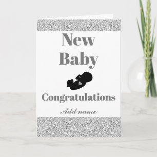 Personalisiert Herzlichen Glückwunsch neue Babykar Karte