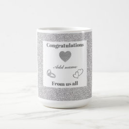 Personalisiert Herzlichen Glückwunsch von uns alle Kaffeetasse