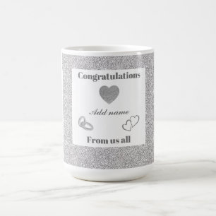 Personalisiert Herzlichen Glückwunsch von uns alle Kaffeetasse