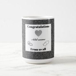 Personalisiert Herzlichen Glückwunsch von uns alle Kaffeetasse