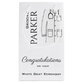 Personalisiert Herzlichen Glückwunsch Weißes Coat Kleine Geschenktüte (Rückseite)