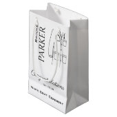 Personalisiert Herzlichen Glückwunsch Weißes Coat  Kleine Geschenktüte (Vorderseite Schrägansicht)