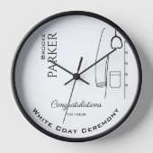 Personalisiert Herzlichen Glückwunsch Weißes Coat  Uhr (Vorderseite)