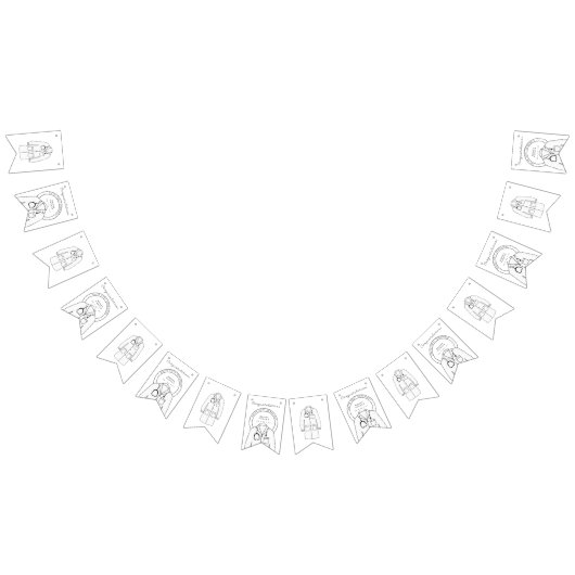 Personalisiert Herzlichen Glückwunsch Weißes Coat Wimpelkette (Alle)