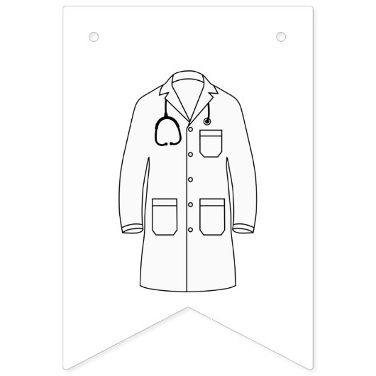 Personalisiert Herzlichen Glückwunsch Weißes Coat Wimpelkette (Erste Fahne)