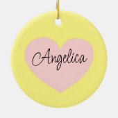 Personalisiert Hi und Hugs | Niedliche Katze mit S Keramik Ornament (Hinten)