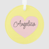 Personalisiert Hi und Hugs | Niedliche Katze mit S Ornament (Rückseite)