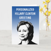 Personalisiert Hillary Clinton Grußkarte Karte (Gelbe Blume)
