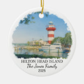 Personalisiert Hilton Head Island Ornament, Caroli Keramik Ornament (Vorne)