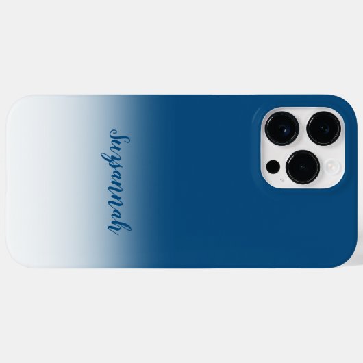 Personalisiert Hinzufügen eines Namens Mellow Blue Case-Mate iPhone Hülle (Rückseite (Horizontal))