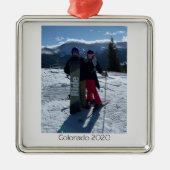 Personalisiert hinzufügen Sie Ihr eigenes Foto Wei Ornament Aus Metall (Vorne)