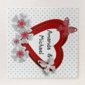 Personalisiert, Hochzeit oder Valentinstag Puzzle (Horizontal)