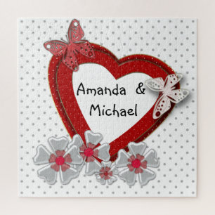 Personalisiert, Hochzeit oder Valentinstag Puzzle
