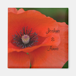 Personalisiert Hochzeitsmohn Magnet