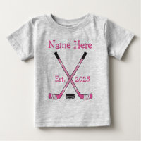 Personalisiert Hockey Baby Girl Name Jahr Geboren