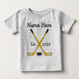 Personalisiert Hockey Baby Name Geburtsjahr Jahr G Baby T-shirt