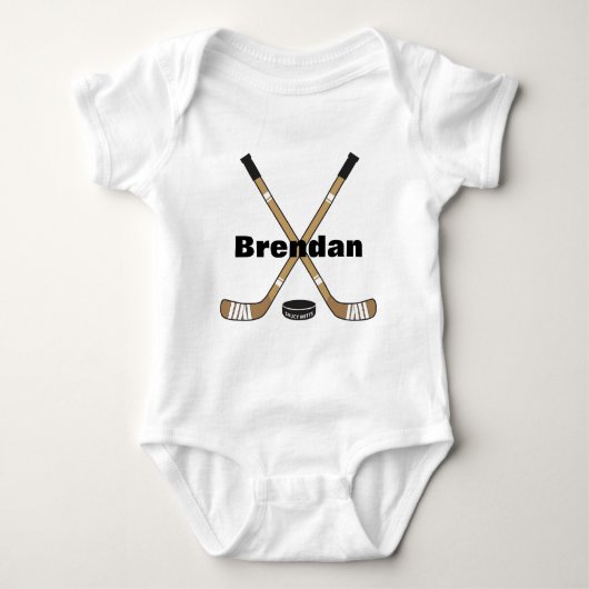 Personalisiert Hockey Baby Name Säugling hockey Baby Strampler (Vorderseite)