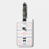 Personalisiert Hockey-Bag Gepäckanhänger (Rückseite vertikal)