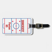 Personalisiert Hockey Bag Tag Gepäckanhänger (Vorderseite horizontal)