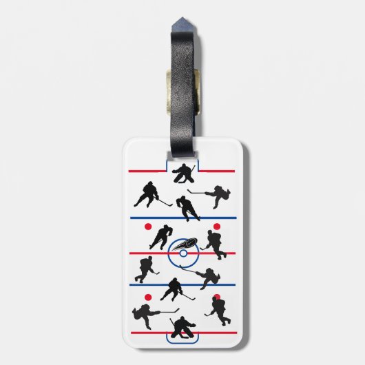 Personalisiert Hockey Bag Tag Gepäckanhänger (Rückseite vertikal)