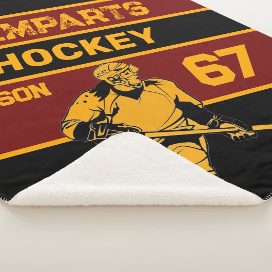 Personalisiert Hockey-Blanket Sherpadecke (3/4)