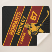 Personalisiert Hockey-Blanket Sherpadecke (Vorderseite (Horizontal))