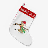 Personalisiert Hockey Dog Weihnachten Strumpf Kleiner Weihnachtsstrumpf (Vorderansicht (hängend))