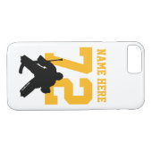 Personalisiert Hockey Goalie Name Number Black Gol Case-Mate iPhone Hülle (Rückseite (Horizontal))
