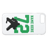 Personalisiert Hockey Goalie Name Number Green Case-Mate iPhone Hülle (Rückseite (Horizontal))