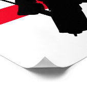 Personalisiert Hockey Goalie Player Number Red Poster (Ecke)