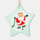 Personalisiert Hockey Holiday-Geschenk Keramik Ornament (Links)