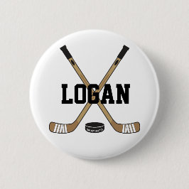Personalisiert Hockey Name Hockey Pinback Flare Button