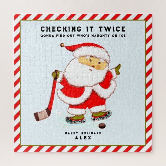 Personalisiert Hockey Player-Geschenk Puzzle (Vertikal)