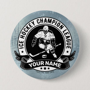 Personalisiert Hockey Player Ice Rink Team Athlete Button