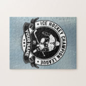 Personalisiert Hockey Player Ice Rink Team Athlete Puzzle (Horizontal)