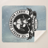 Personalisiert Hockey Player Ice Rink Team Athlete Sherpadecke (Vorderseite (Horizontal))