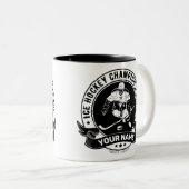 Personalisiert Hockey Player Ice Rink Team Athlete Zweifarbige Tasse (VorderseiteRechts)