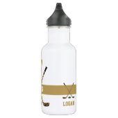 Personalisiert Hockey Player Name Number Golden Edelstahlflasche (Rechts)