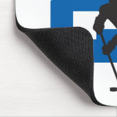 Personalisiert Hockey Player Nummer Blau Mousepad (Ecke)