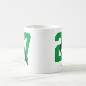 Personalisiert Hockey Player Nummer Schwarz Kaffeetasse (Mittel)