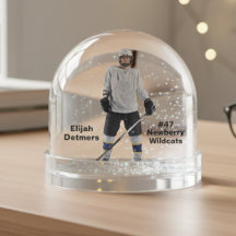 Personalisiert Hockey Player Snow Globe