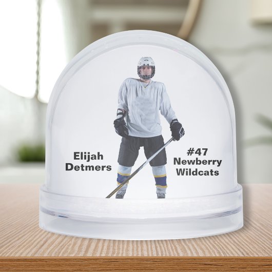 Personalisiert Hockey Player Snow Globe Schneekugeln