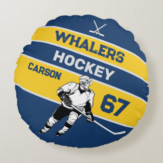 Personalisiert Hockey Round Pillow Rundes Kissen