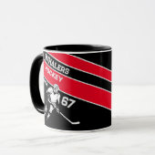 Personalisiert Hockey-Tasse Tasse (Vorderseite Links)