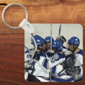 Personalisiert Hockey-Team-Foto Schlüsselanhänger (Vorderseite)