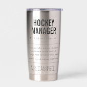 Personalisiert Hockey Team Manager Funny Thermobecher (Links)