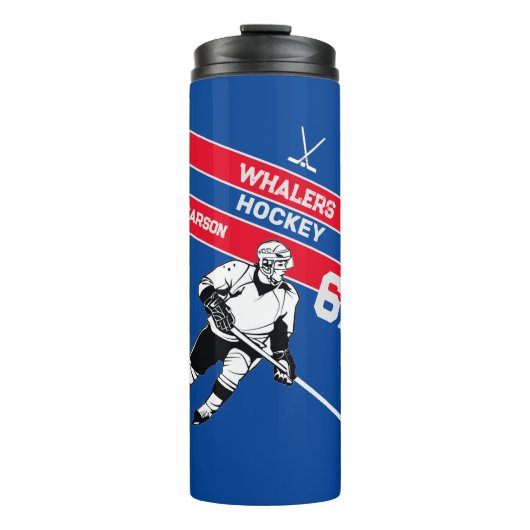 Personalisiert Hockey Travel Mug Thermosbecher (Vorderseite)