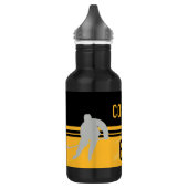 Personalisiert Hockey-Wasserflasche Edelstahlflasche (Links)