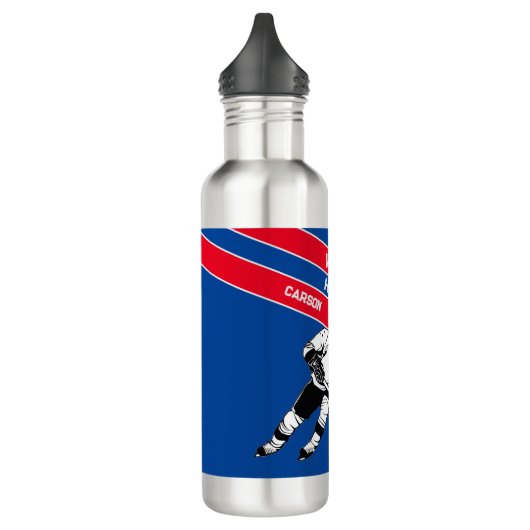 Personalisiert Hockey Wasserflasche Edelstahlflasche (Links)