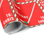 Personalisiert Hockey Weihnachtsgeschenk Wrappin Geschenkpapier (Rolleneckpunkt)